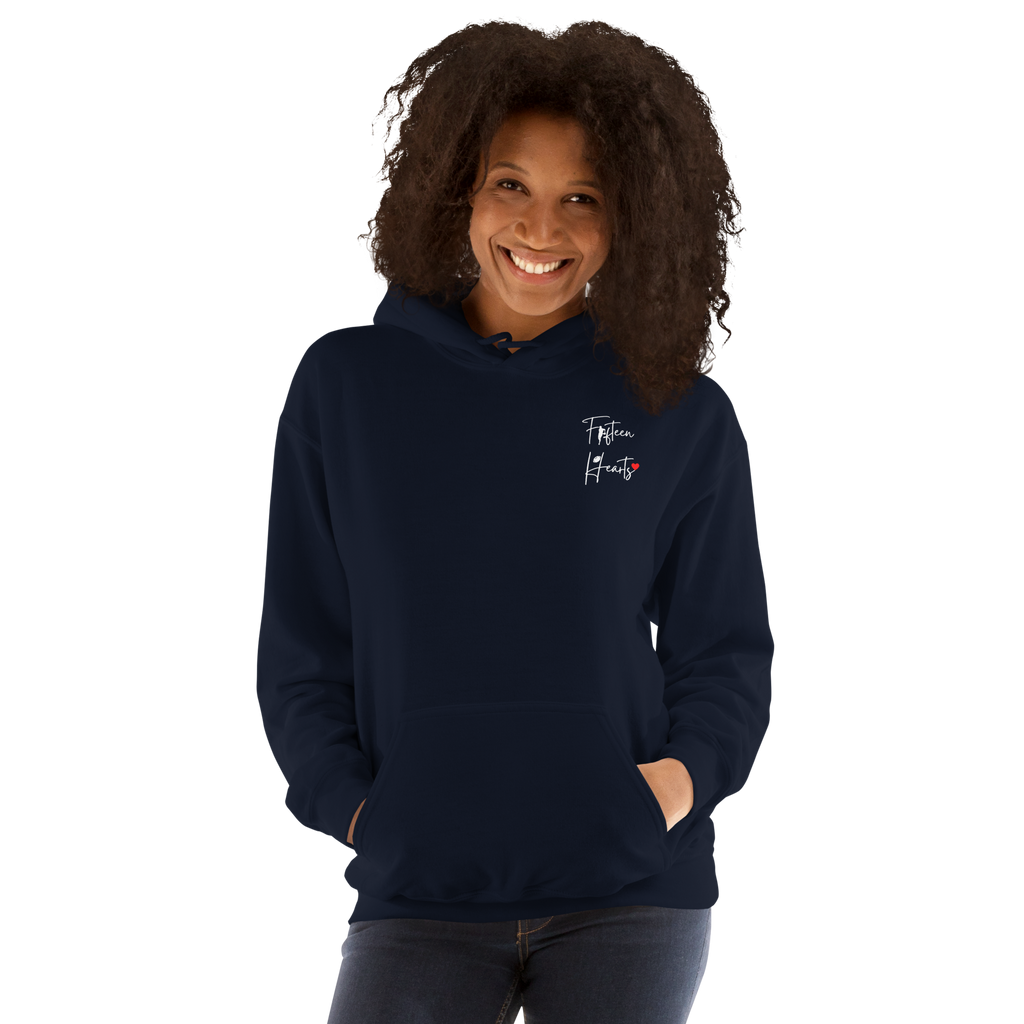 Sweat Sportswear Unisexe Teintes Sombres (Logo Blanc) - Fifteen Hearts